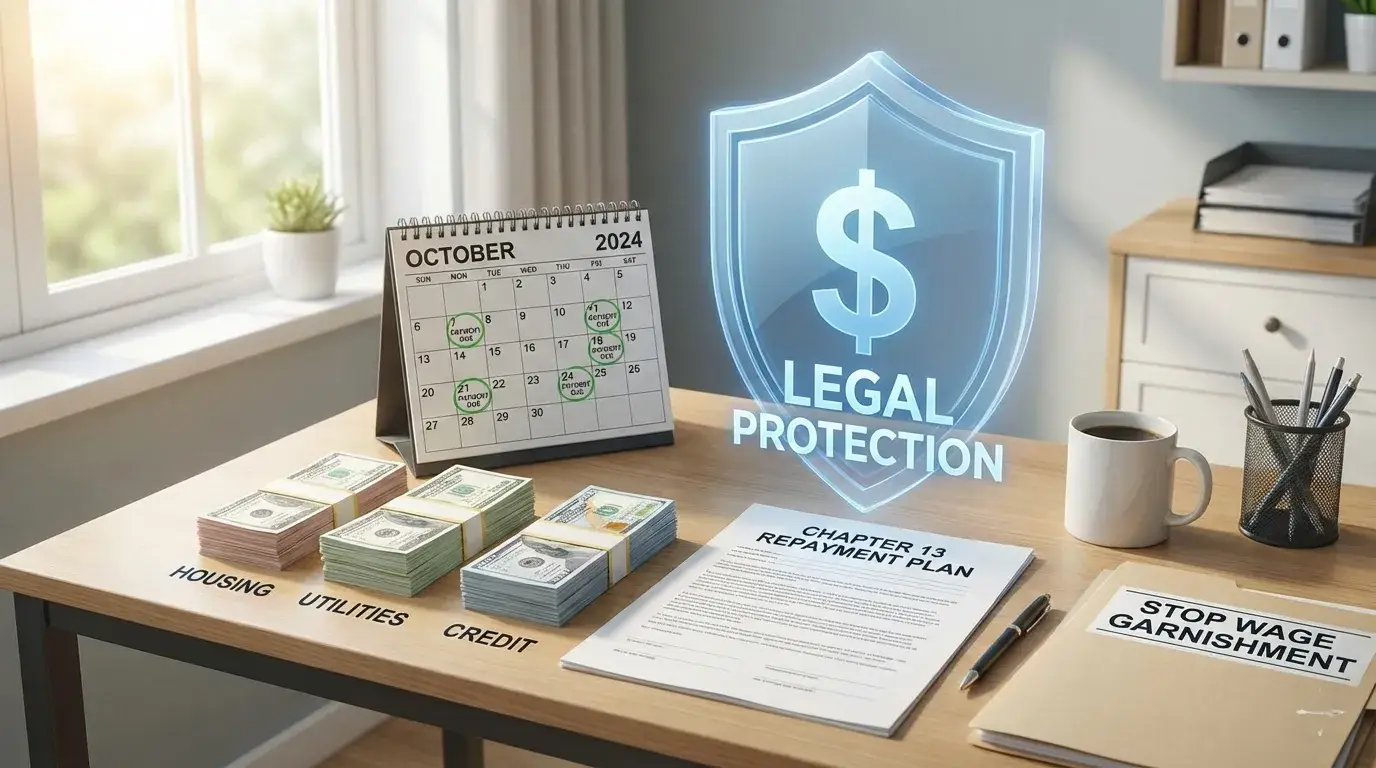 Chapter 13 repayment plan concept helping stop wage garnishment in Kentucky through structured debt protection