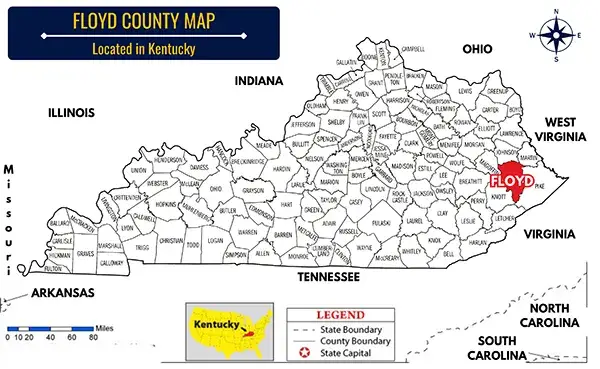 Floyd County Bankruptcy Attorney Map Image