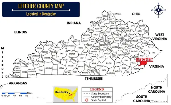 Letcher County Bankruptcy Attorney Map Image