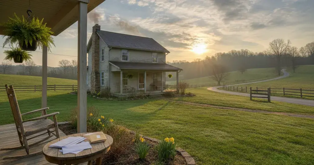 What Happens After You File Bankruptcy in Kentucky – peaceful home scene symbolizing relief and protection from collections